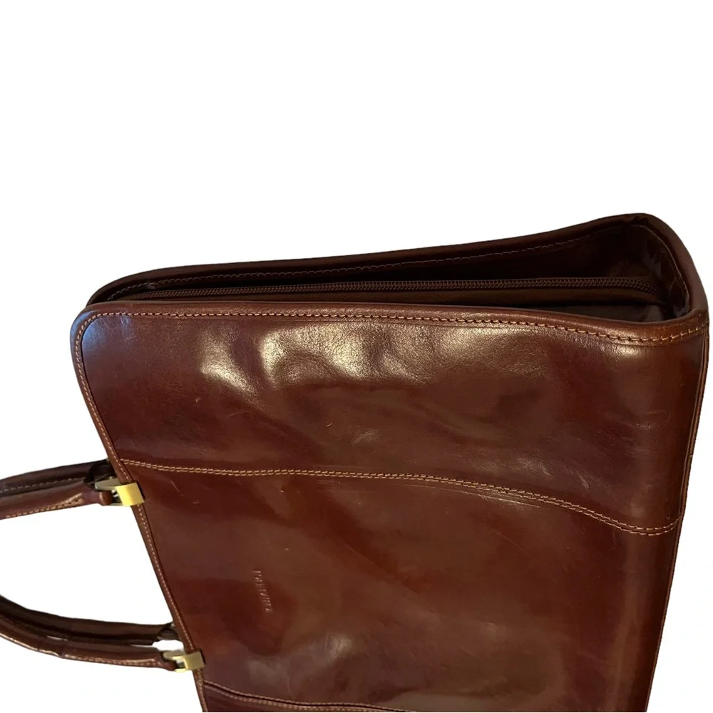 Authentic Chiarugi Genuine Leather Briefcase - Picture 10 of 15